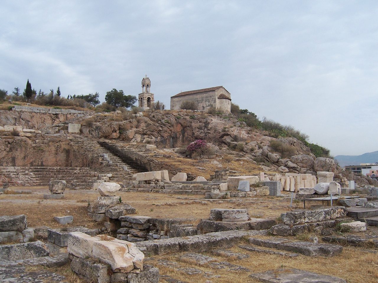 A general view of the sanctuary of Demeter and Kore, including the Telesterion, at Eleusis