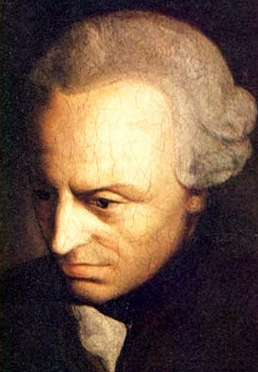 A painted portrait of the philosopher Immanuel Kant