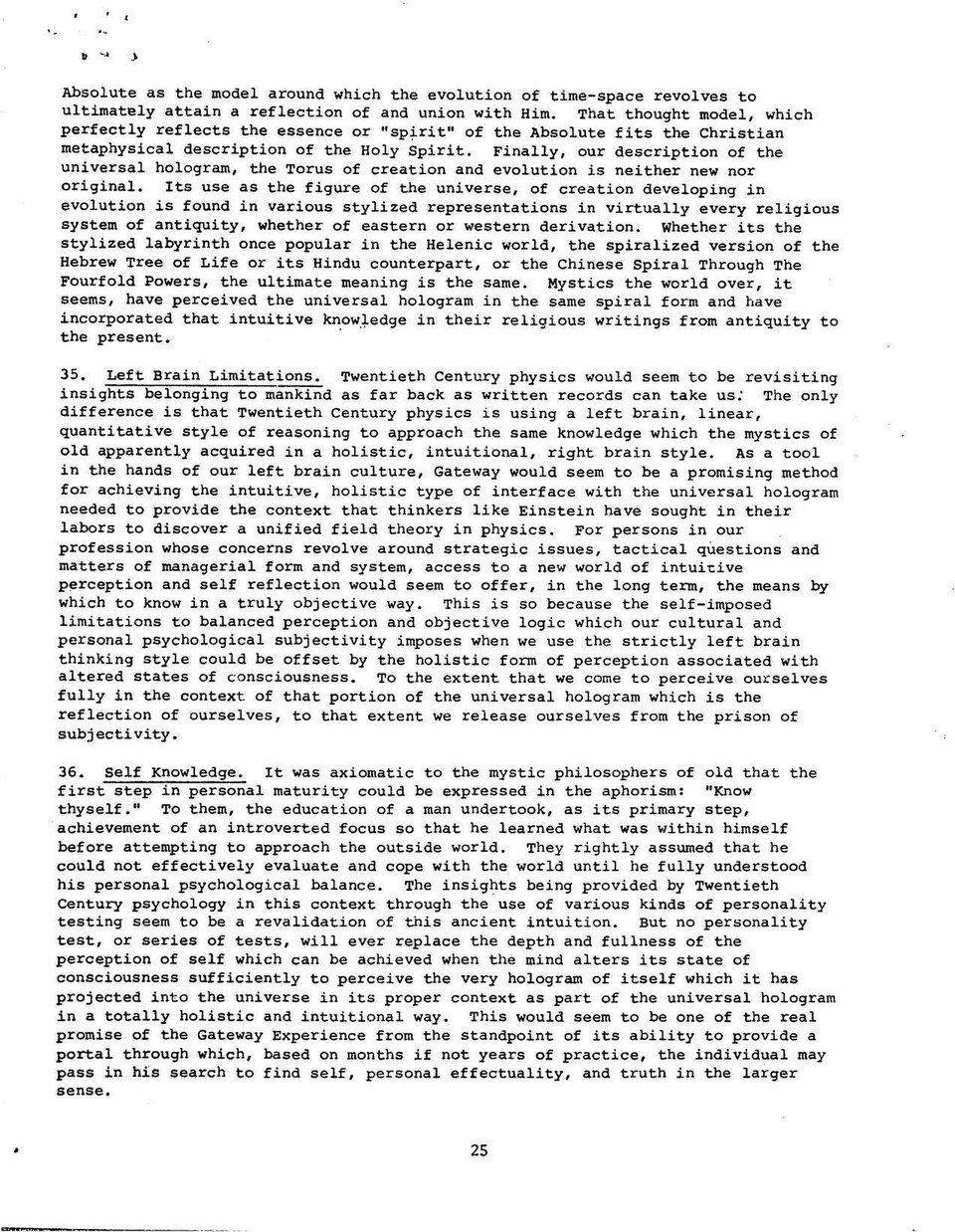 A full page of typewritten prose from a government report, scanned in greyscale, with two underlined paragraph headings partway down and a page number centred at the foot