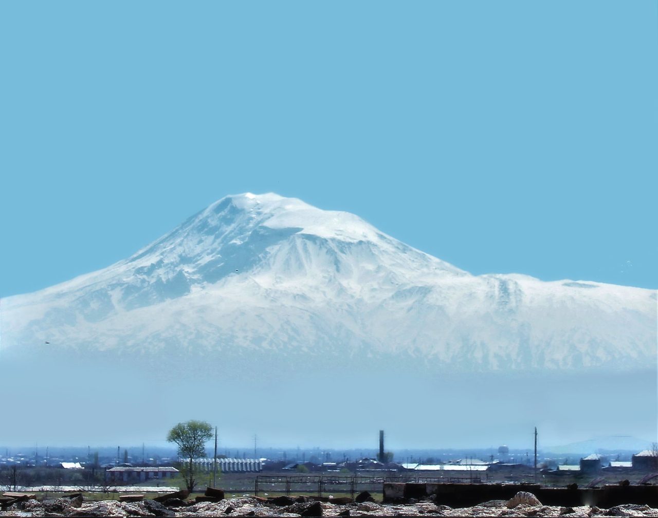Mount Ararat, photographed from Zvartnots, Armenia