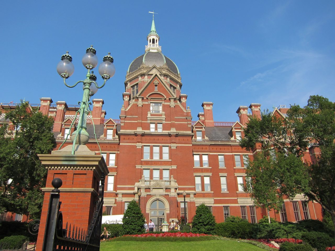 A domed stone building on a hospital campus