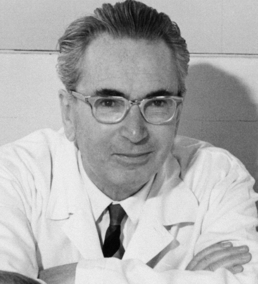 A portrait photograph of the psychiatrist Viktor Frankl