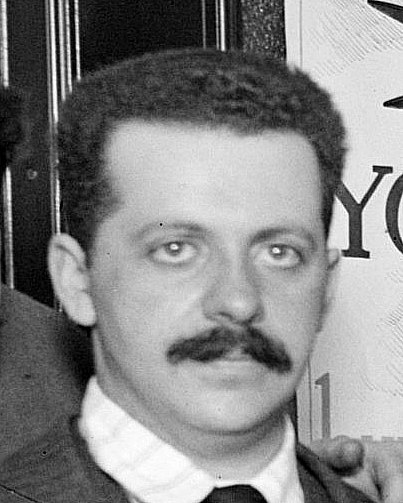 A 1917 black-and-white portrait photograph of a young, mustached Edward Bernays