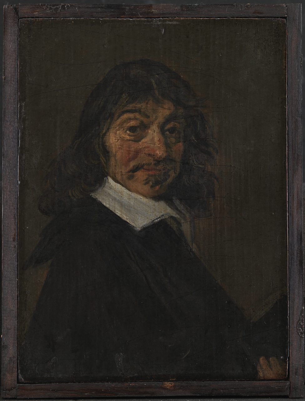 A seventeenth-century painted portrait of Rene Descartes, attributed on its file page to Frans Hals, in the Statens Museum for Kunst in Copenhagen