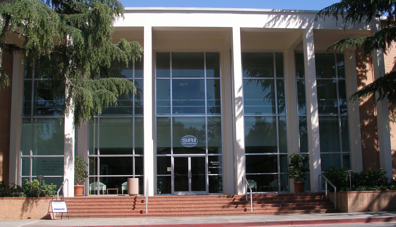The headquarters building of SRI International in Menlo Park, California